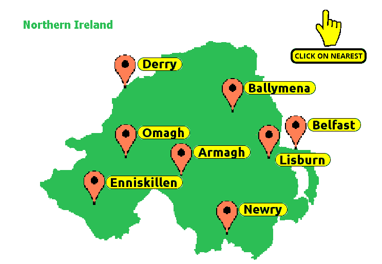 map of Northern Ireland
